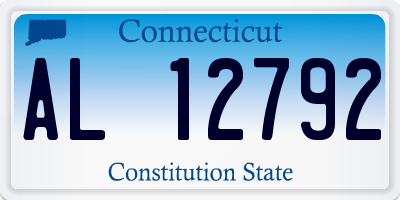 CT license plate AL12792
