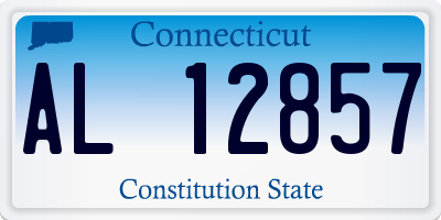 CT license plate AL12857