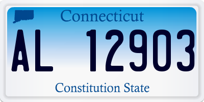 CT license plate AL12903