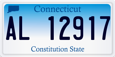 CT license plate AL12917
