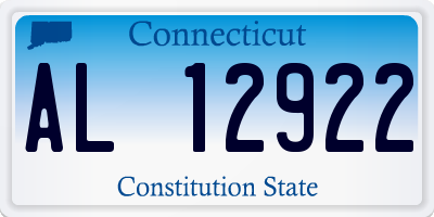 CT license plate AL12922