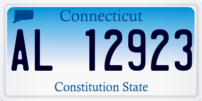 CT license plate AL12923