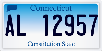 CT license plate AL12957