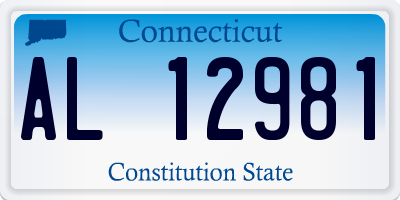 CT license plate AL12981