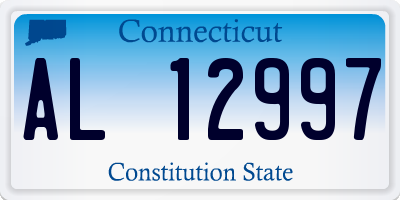 CT license plate AL12997