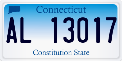 CT license plate AL13017