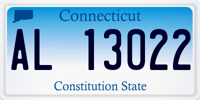 CT license plate AL13022