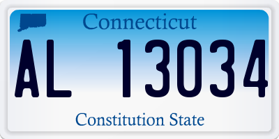 CT license plate AL13034