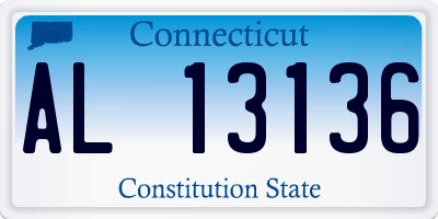 CT license plate AL13136