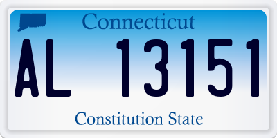 CT license plate AL13151