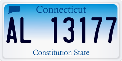 CT license plate AL13177