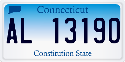 CT license plate AL13190