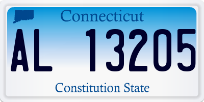 CT license plate AL13205