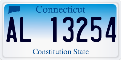 CT license plate AL13254