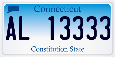 CT license plate AL13333