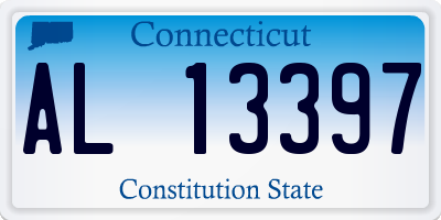 CT license plate AL13397