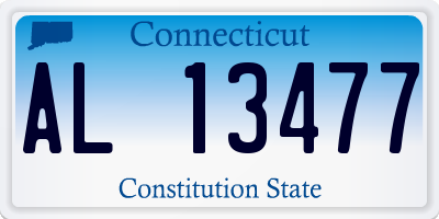 CT license plate AL13477