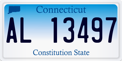 CT license plate AL13497