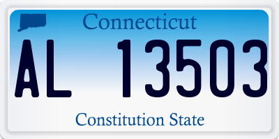 CT license plate AL13503