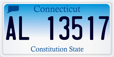 CT license plate AL13517