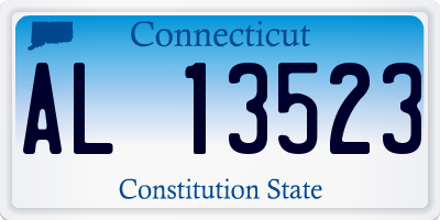 CT license plate AL13523