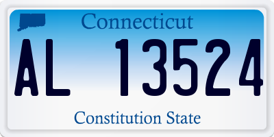 CT license plate AL13524