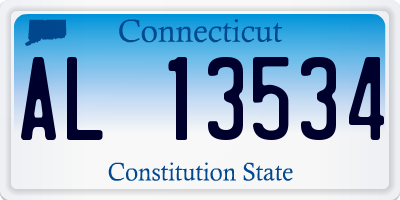 CT license plate AL13534