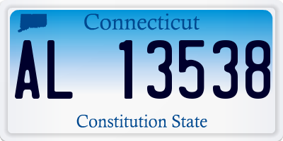CT license plate AL13538