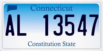CT license plate AL13547