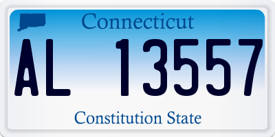CT license plate AL13557