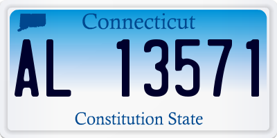 CT license plate AL13571