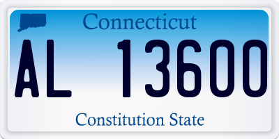 CT license plate AL13600