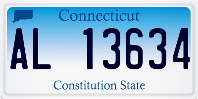 CT license plate AL13634