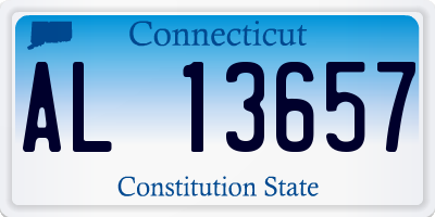 CT license plate AL13657