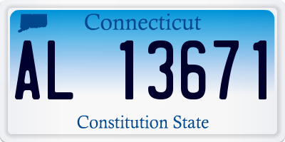 CT license plate AL13671