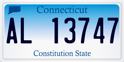 CT license plate AL13747