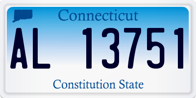CT license plate AL13751
