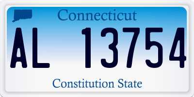 CT license plate AL13754