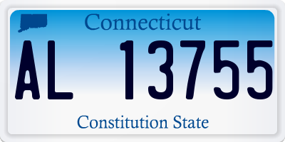 CT license plate AL13755