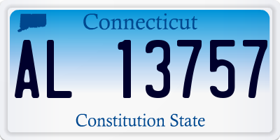 CT license plate AL13757