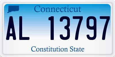 CT license plate AL13797