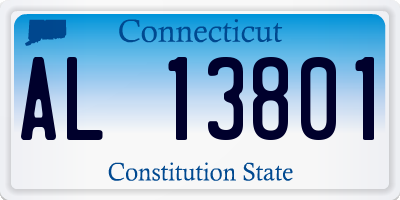 CT license plate AL13801