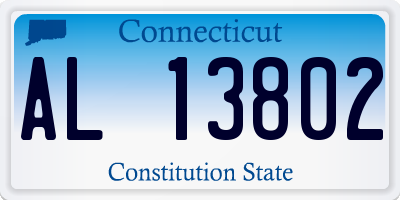 CT license plate AL13802