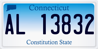 CT license plate AL13832