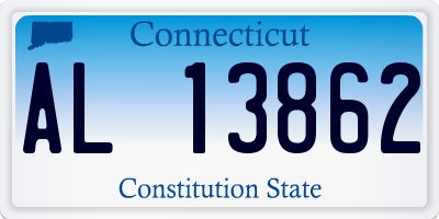 CT license plate AL13862