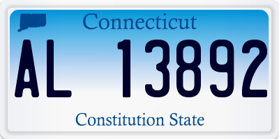 CT license plate AL13892