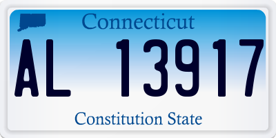 CT license plate AL13917