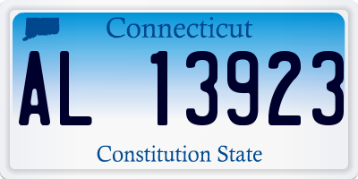CT license plate AL13923