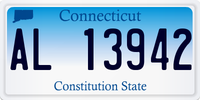 CT license plate AL13942