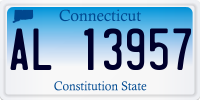 CT license plate AL13957